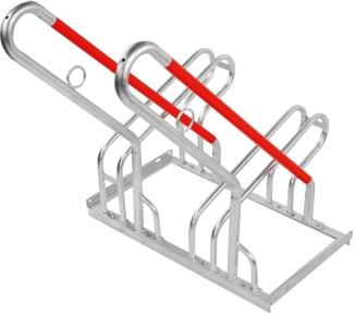 Fahrradständer HYBRID, bis 64 mm Reifenbreite, einseitiges Einstellen, Stahl, feuerverzinkt, mit