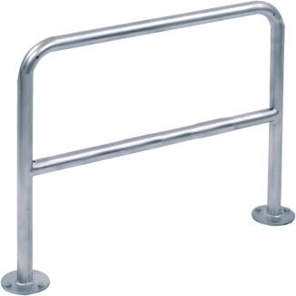 Modellbeispiel: Anlehnbügel -Typ 9200- mit Querholm, Ø 48 mm aus Stahl, Höhe 800 mm (Art. 9211)