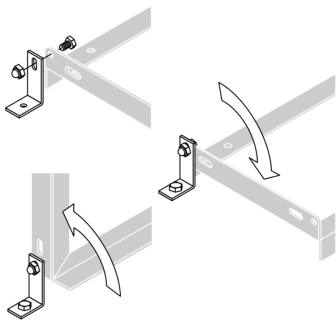 Bodenmontage-Winkel (2er Set) für Fahrradständer