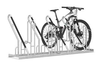 Anwendungsbeispiel: Fahrradständer Anlehnparker Typ 4700 XBF, 4 Stellplätze (Art. 4704xbf)