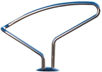 Einzelparker/Fahrradständer Perseus aus Edelstahl, zum Einbetonieren
