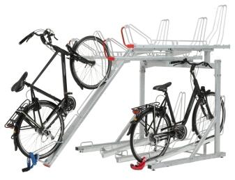 Doppelstockparker 'Optimus' einseitig mit 400 mm Radabstand und Gasdruckfedern