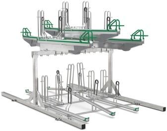 Doppelstockparker 'Lindau Profi' doppelseitig, 500 mm Radabstand und mit Gasdruckfedern