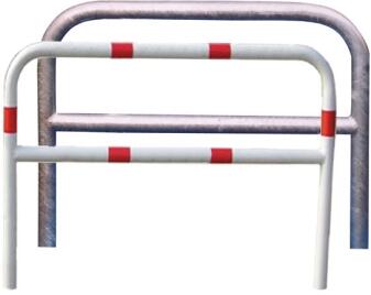 Anlehnbügel/Absperrbügel 'Sylt' Ø 60 mm aus Stahl, zum Einbetonieren, mit Querholm, ohne Farbe,