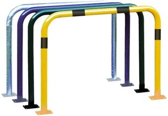 Anlehnbügel/Absperrbügel Sylt Ø 60 mm aus Stahl, Höhe 1000 mm, zum Aufdübeln, ohne Farbe,