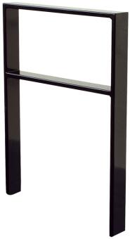 Anlehnbügel/Absperrbügel Apelland 50 x 12 mm, Stahl, Höhe 800 mm, mit Querholm, zum Einbetonieren