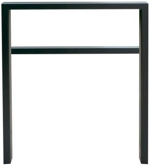 Anlehnbügel/Absperrbügel Spiekeroog 80 x 20 mm aus Stahl, Höhe 800 mm, mit Querholm, zum