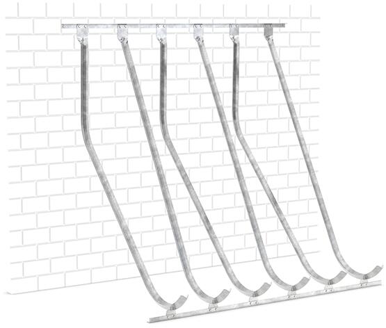 Anwendungsbeispiel: Schräghochparker -Barcelona- 6er, Wandbefestigung (Art. - Nr. 10880)
