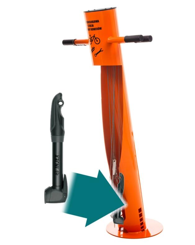 Fahrrad-Servicestation Modell BM2022, zum Aufdübeln, feuerverzinkt und beschichtet