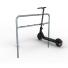 Anlehnbügel mit Querholm für Scooter/Roller, verschließbare Halteringe