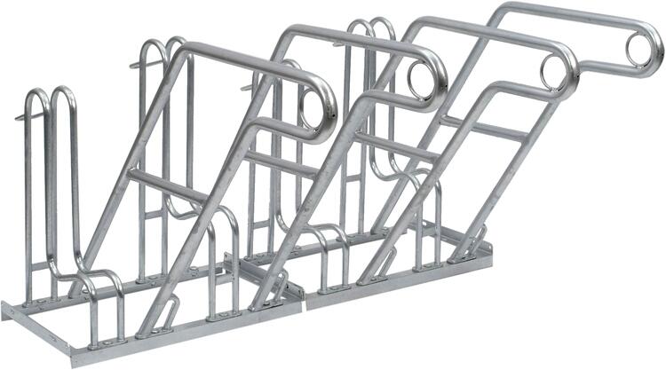 Modellbeispiel: Anlehnbügel Typ 4600 (4er) einseitige Radeinstellung 90° (Art. 4604)