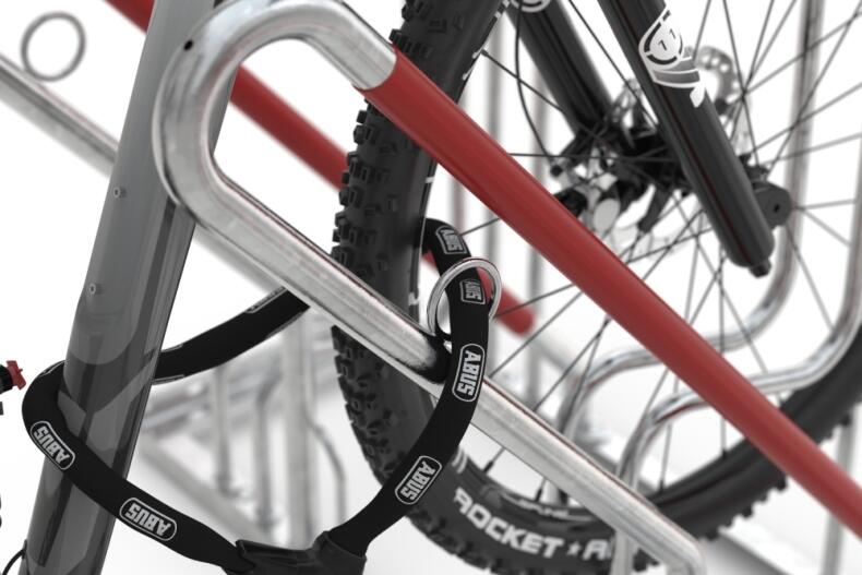 Fahrradständer Anlehnparker Typ 4500 XBF, ADFC Qualität, zweiseitige Radeinstellung -