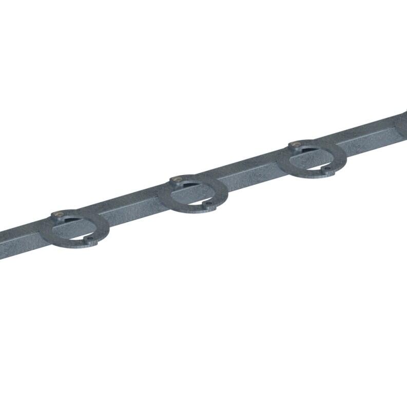 Anlehnbügel mit Querholm für Scooter/Roller, verschließbare Halteringe