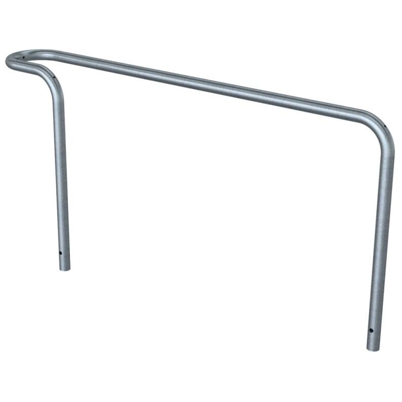 Anlehnbügel/Einzelparker ′Föhr′ ø 42 mm aus Stahl, Höhe über Flur 450 mm, zum Einbetonieren