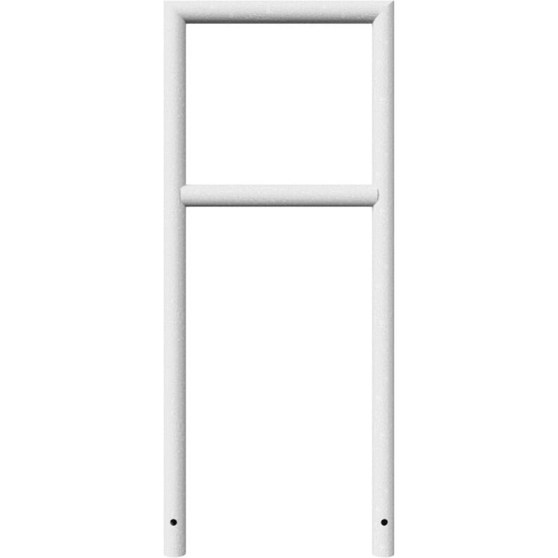 Anlehnbügel/Absperrbügel ′Kassel′ ø 48 mm aus Stahl, Höhe 800 mm, mit Querholm