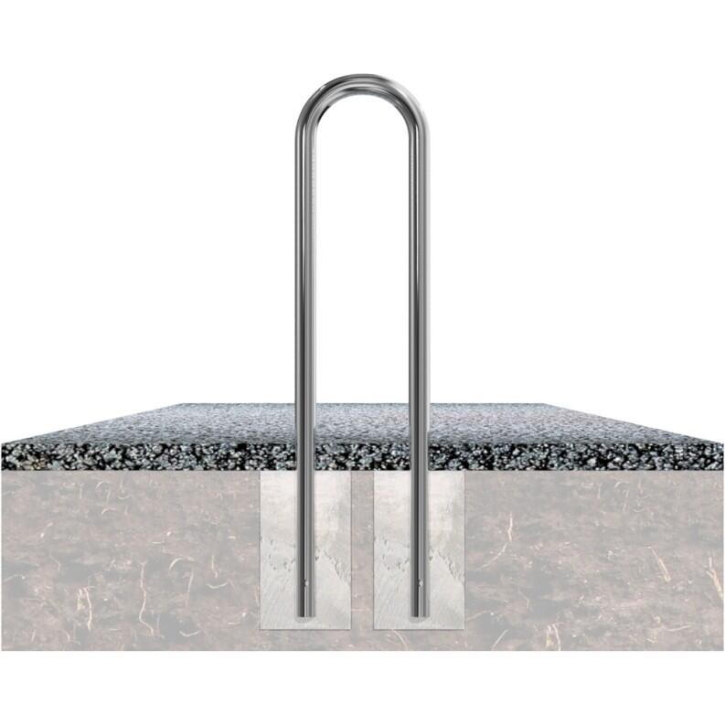 Anlehnbügel/Absperrbügel ø 48 mm aus Edelstahl, Breite 300 mm, Höhe 800 mm