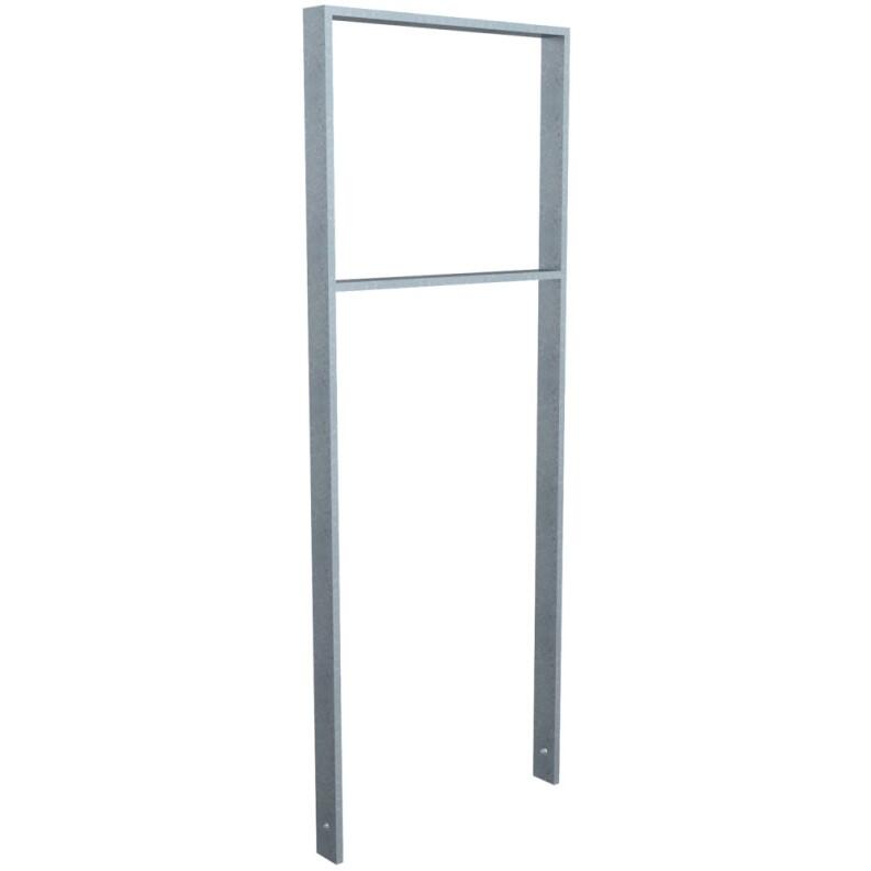 Anlehnbügel/Absperrbügel ′Apelland′ 50 x 12 mm, Stahl, Höhe 800 mm, mit Querholm, zum Einbetonieren
