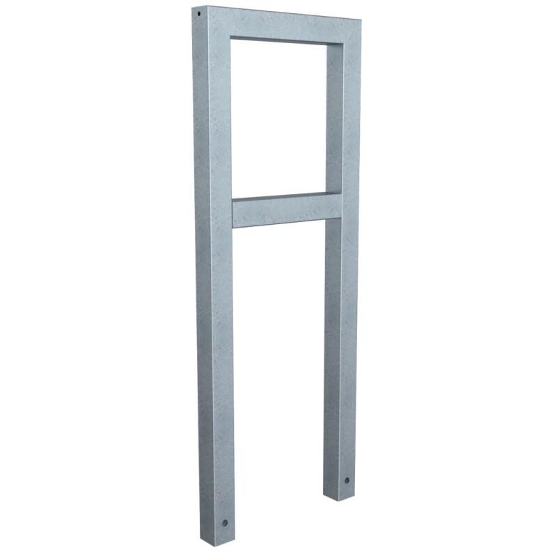 Anlehnbügel/Absperrbügel ′Spiekeroog′ 60 x 60 mm aus Stahl, Höhe 800 mm, mit Querholm