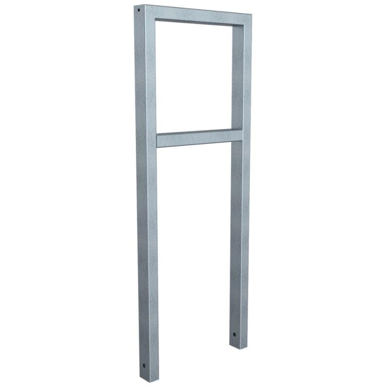 Anlehnbügel/Absperrbügel ′Spiekeroog′ 60 x 40 mm aus Stahl, Höhe 800 mm, mit Querholm