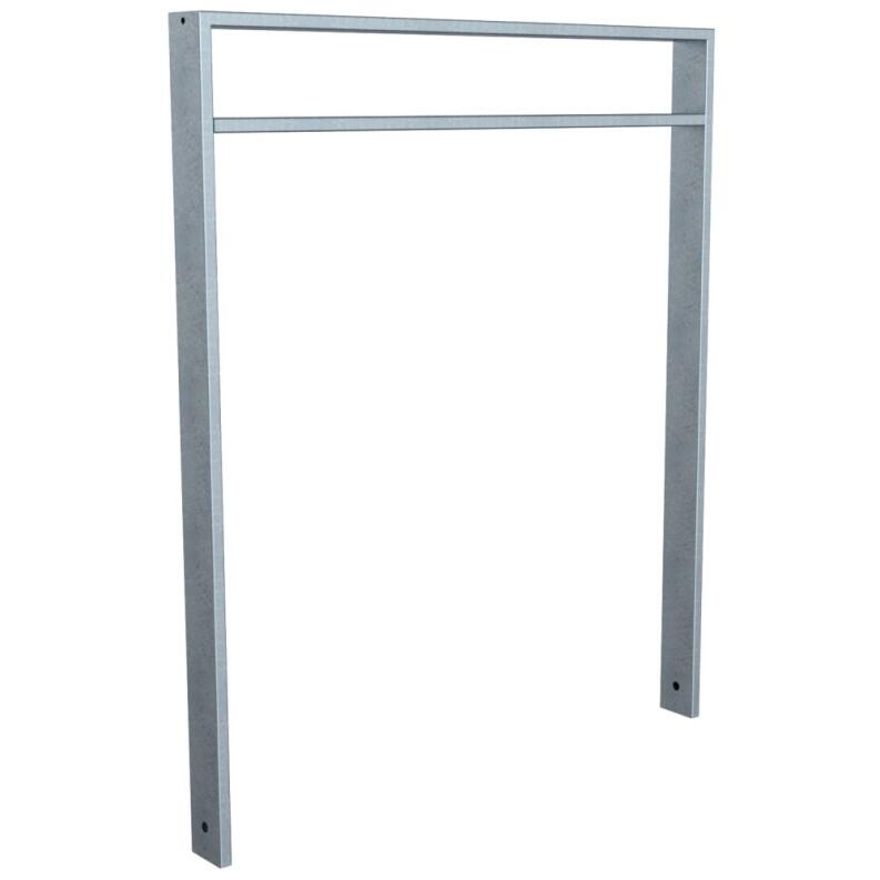 Anlehnbügel/Absperrbügel ′Spiekeroog′ 80 x 20 mm, H 800 mm, mit Querholm (kurzer Abstand), zum