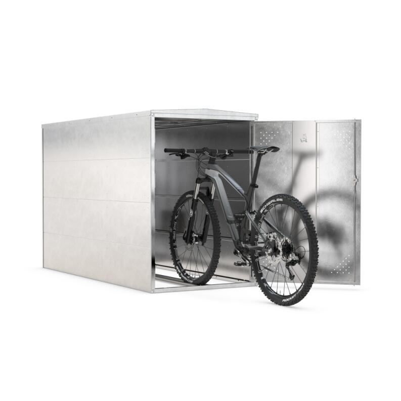 BikeBox 1 Basic, Flachdach, aus verzinktem Stahlblech