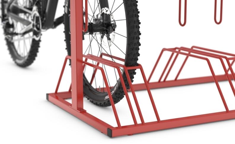 Modellbeispiel: Werbe-Fahrradständer -Security Station- mit Laufrollen (Art. 19933-01)