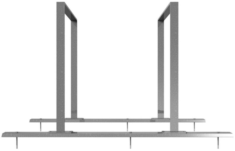 Modellbeispiel: Reihenanlage/Fahrradanlehnbügel mit Schienensystem (Art. 425.20)