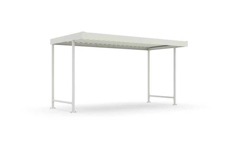 Modellbeispiel: Überdachungssystem -Leipzig L14-, einseitig und in verzinkter + in RAL 9002