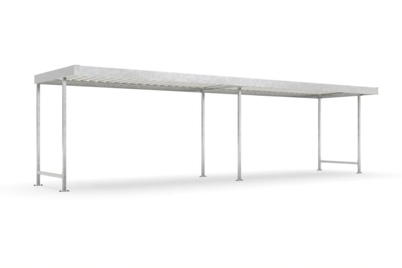 Modellbeispiel: Überdachungssystem -Leipzig L14-, einseitig - in verzinkter Ausführung - ohne Rück-