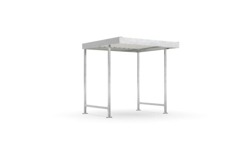 Modellbeispiel: Überdachungssystem -Leipzig L10-, einseitig - in verzinkter Ausführung - ohne Rück-