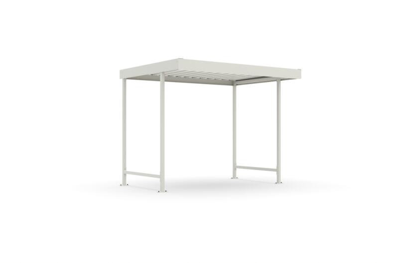 Modellbeispiel: Überdachungssystem -Leipzig L12-, einseitig und in verzinkter + in RAL 9002