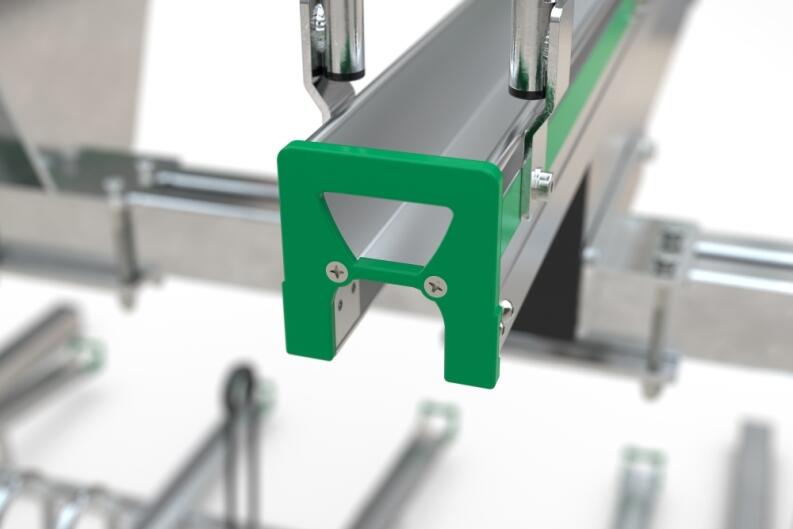 Detailansicht: Zusätzliche Kunststoff-Endstücke schützen den Reifen vor Beschädigungen