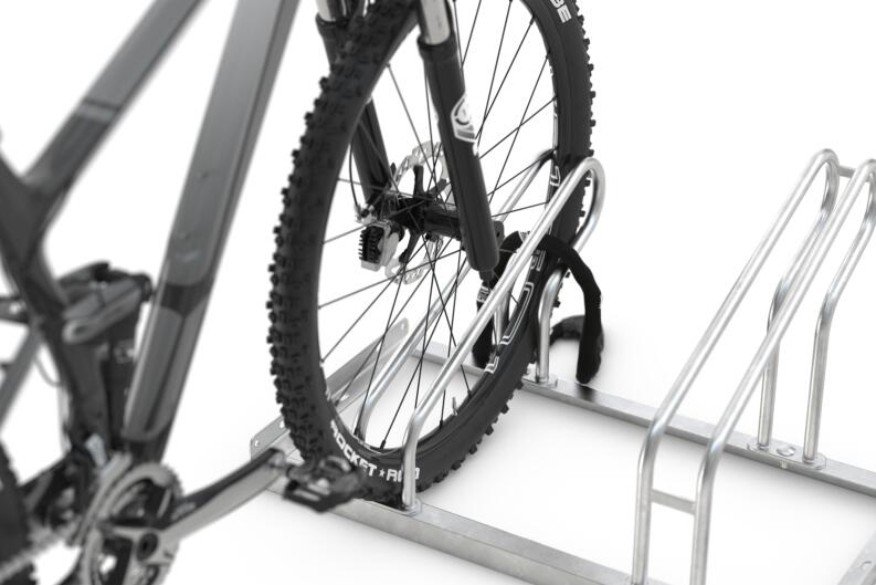 Bügelparker einseitig oder zweiseitig, Radabstand 350 o. 390 mm, 8, 10 o. 20 Stellplätze