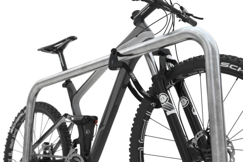 Anlehnbügel mit 2 Einstellplätzen, mit oder ohne Querholm