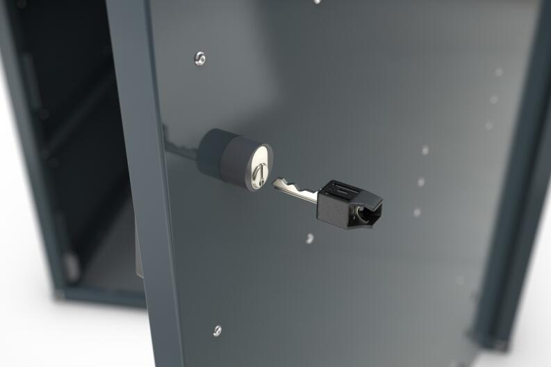 BikeBox 1 G, Flachdach, aus Stahlblech, modulare Bauweise