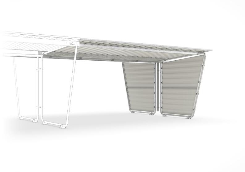 Modellbeispiel: Anbaueinheit S29 mit Seitenwänden aus Trapezblech