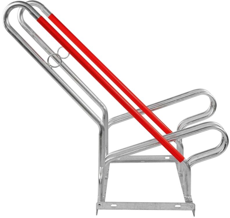 Fahrradständer HYBRID, bis 64 mm Reifenbreite, einseitiges Einstellen, Stahl, feuerverzinkt, mit