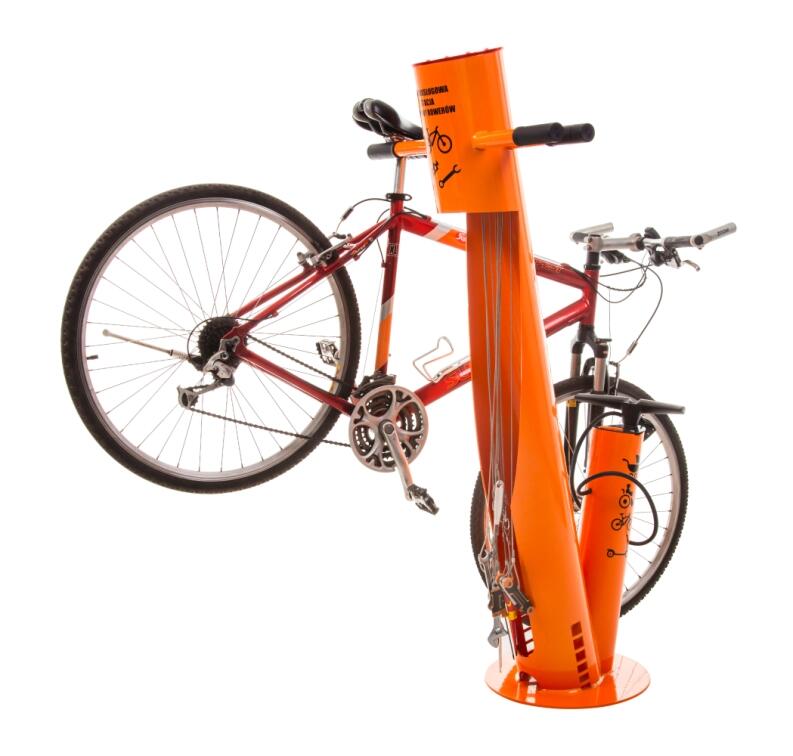 Modellbeispiel: Fahrrad-Servicestation Modell BM 2021, RAL 2008-Hellrotorange (Art. 63679.0001)